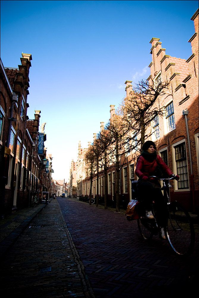 Biking through Haarlem
